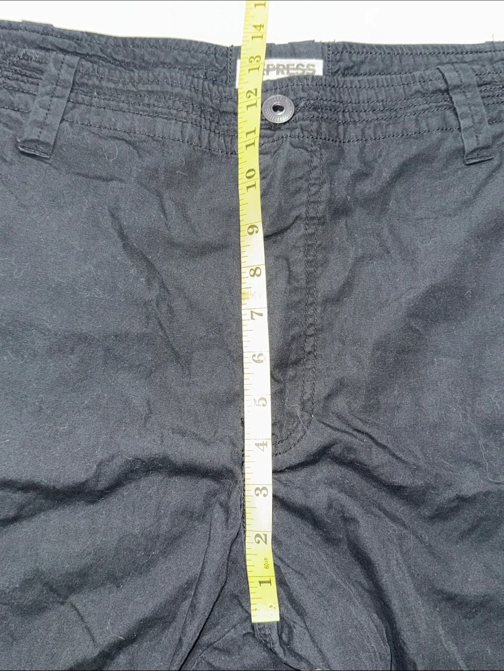 Express Men’s Black Cargo Shorts with Utility Pockets